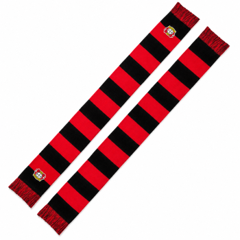 Bayer 04 Leverkusen Fanschal Blockstreifen Schwarz-Rot 140 cm